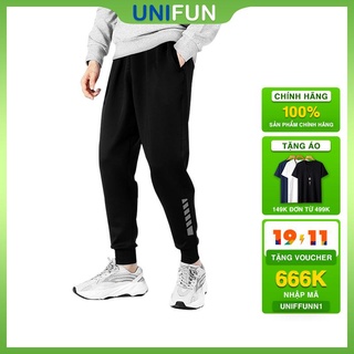 Quần Jogger nam đẹp UNIFUN mã "MK" thiết kế theo phong cách Hàn Quốc vải thun co Giãn, thoáng nhẹ, thoải mái vô cùng