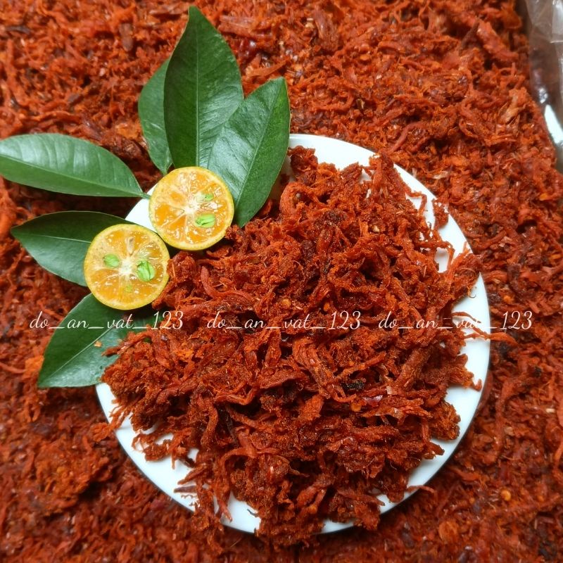 500g Thịt bò khô xé sợi khô heo giả bò sấy sợi thơm cay dai ngon