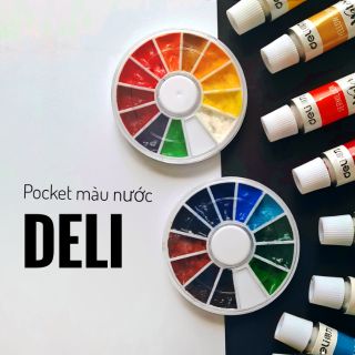 Pocket màu nước DELI 12/24 màu 0.8ml