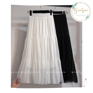 Chân váy dài, Chân váy xếp ly 3 tầng Ulzzang-siêu cute, cá tính