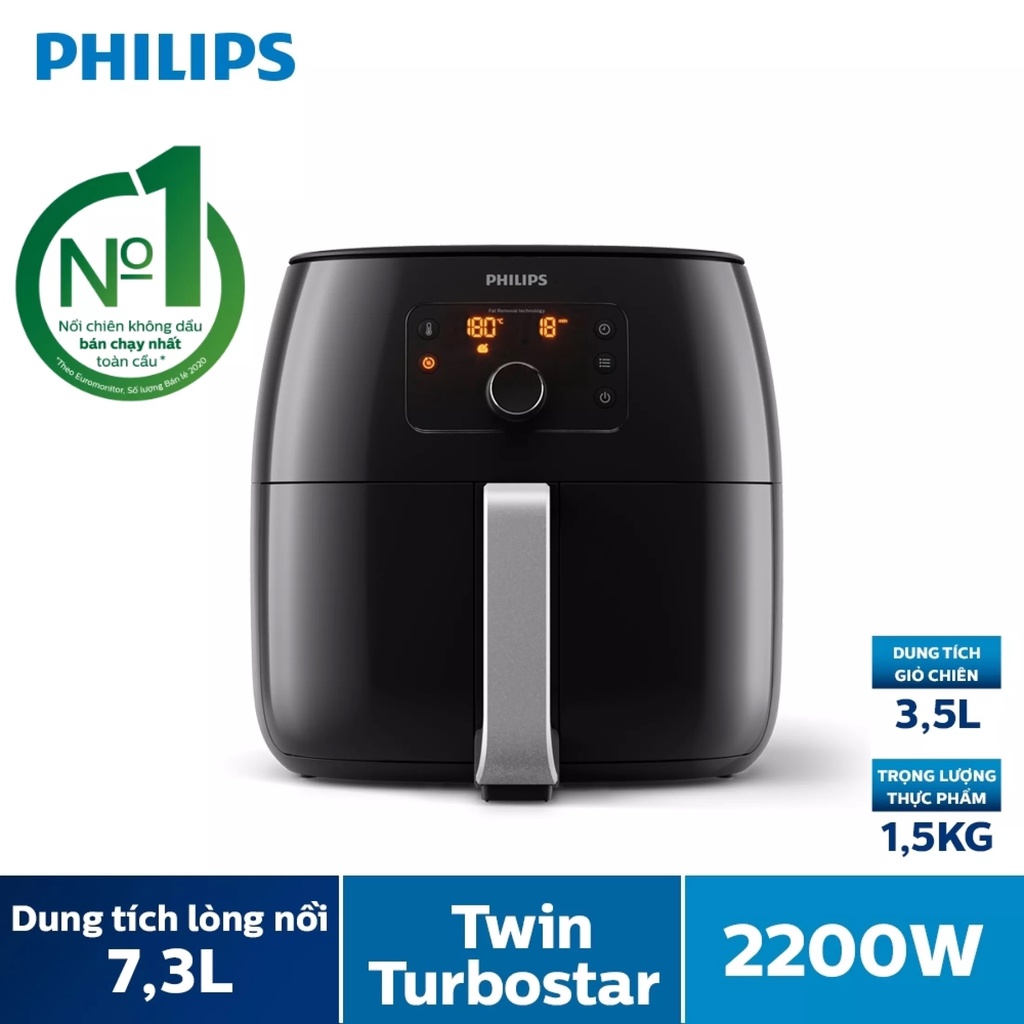 Nồi chiên không dầu Philips XXL HD9650 - Hàng chính hãng