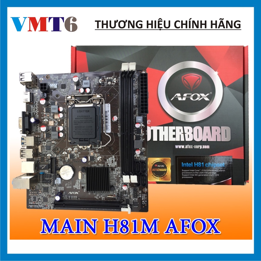 Bo Mạch Chủ Mainboard AFOX H81 MA2 Hàng chính hãng - FULL VAT - Bảo hành 2 năm !!!