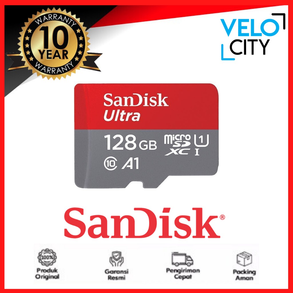 Thẻ Nhớ Sandisk 128gb Ultra Sdxc Uhs I 120mbps Class 10 Na