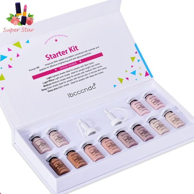 [super]Pro 8ml mix shades brightening foundation acne healing Dermawhite treatment