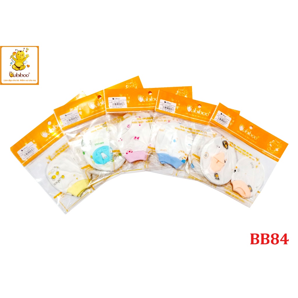 Set bao tay bao chân Babiboo họa tiết xinh xắn cho bé sơ sinh