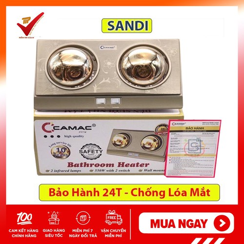 Đèn sưởi nhà tắm Camac 2 Bóng, 3 Bóng chống lóa mắt