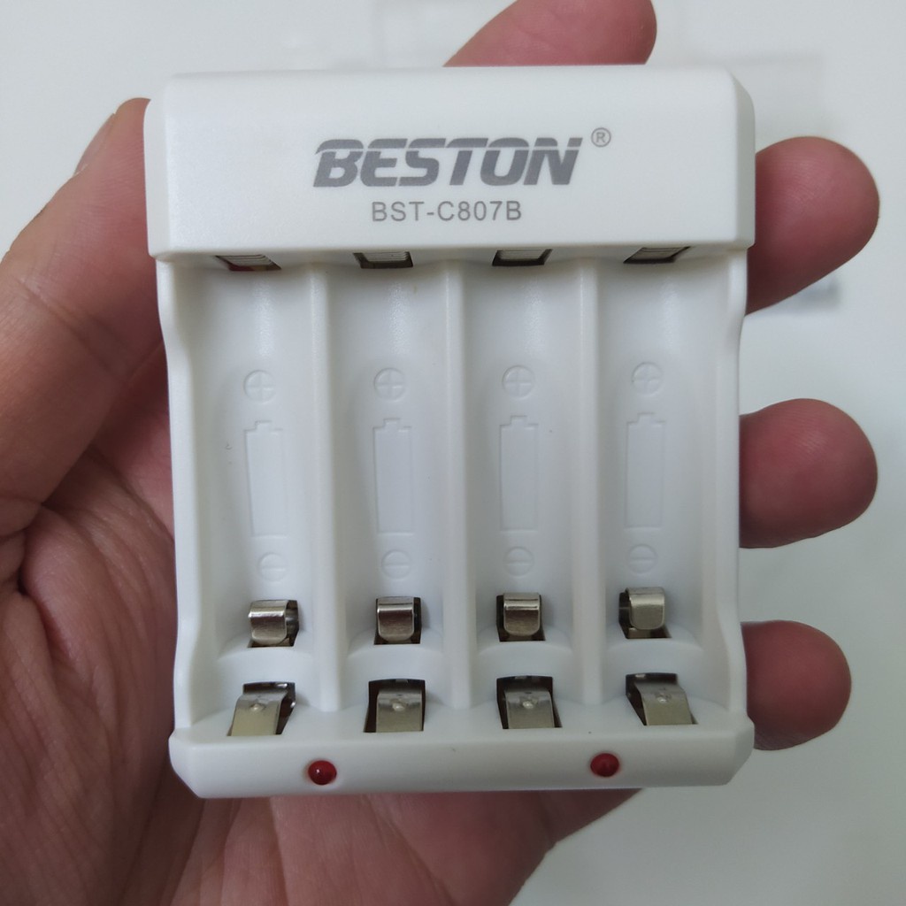 Combo 4 pin sạc AA3000, AA1200 hoặc pin riêng chính hãng BESTON cho máy ảnh, micro karaoke