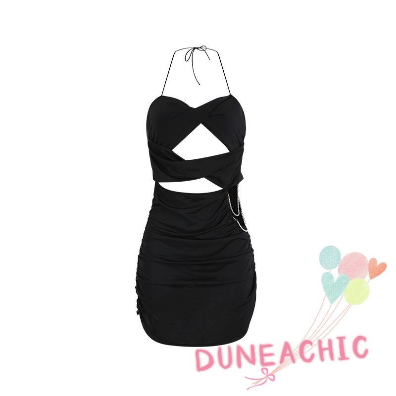 Đầm Ngủ Hai Dây Thiết Kế Khoét Lỗ Thời Trang Quyến Rũ Cho Nữ