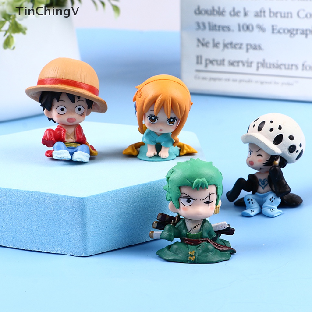 Set 4 Mô Hình Nhân Vật Phim Hoạt Hình pirate king Ngồi Trên Xe Hơi