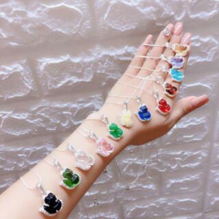 Sỉ dây chuyền hồ ly đá bọc bạc ta
