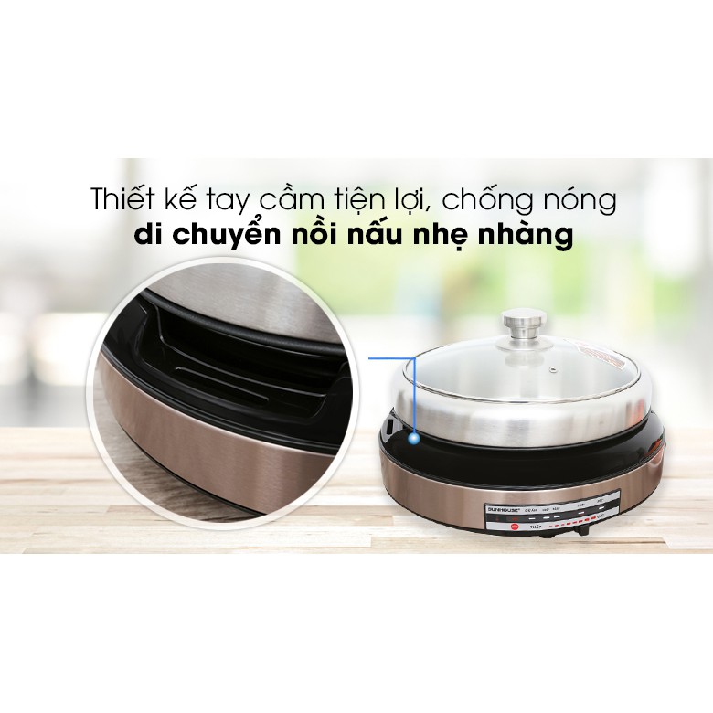 Nồi lẩu điện Sunhouse SHD4526 4L/ SHD4525 5L - Mới 100%, Bảo hành chính hãng 12 tháng