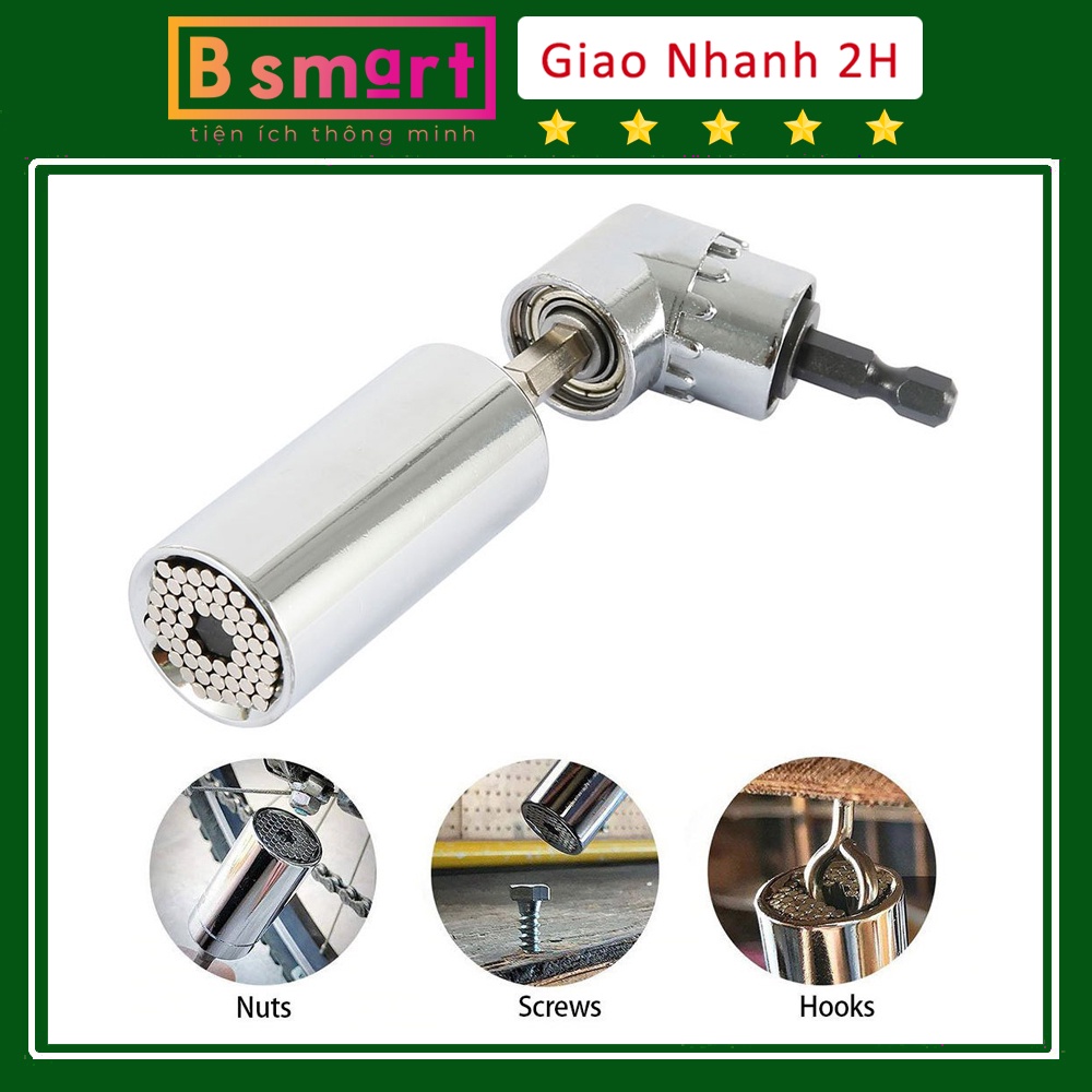 Bộ đầu khẩu đa năng lắp máy khoan vặn ốc từ 7-19mm siêu tiện lợi - Cờ lê đa năng lắp máy khoan-K1751