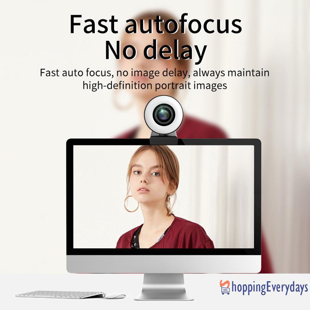 【sv】 1080P HD USB Webcam Web Camera with Ring Light Microphone for PC Live Video | BigBuy360 - bigbuy360.vn