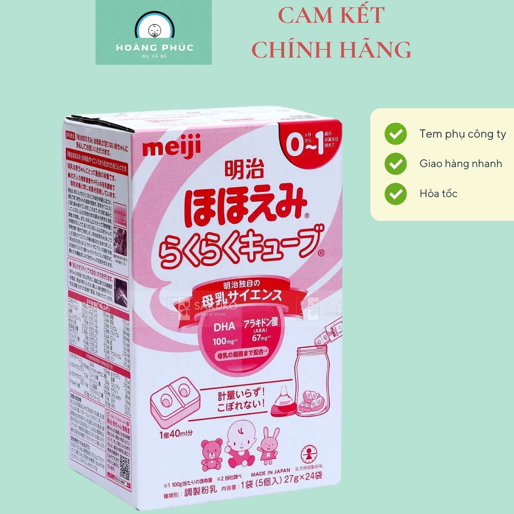 1 hộp thanh sữa Meiji nội địa nhật bản số 0 672 gram