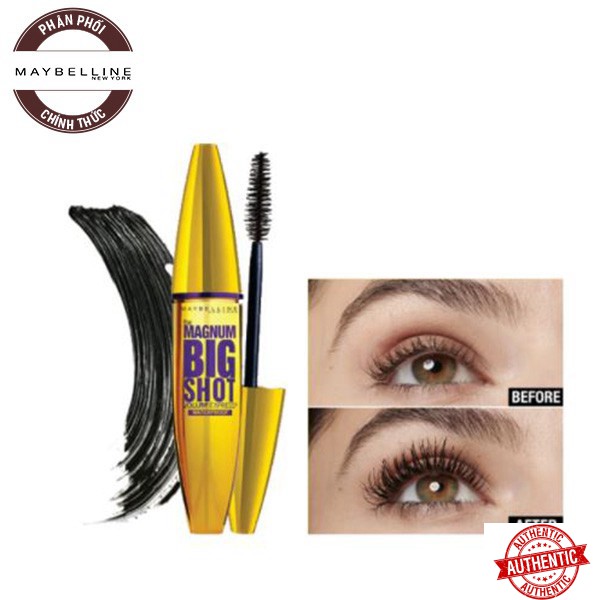 [Mã giảm giá] Mascara Làm Dày Mi, Chống Trôi Hiệu Quả Maybelline The Magnum Big Shot Volum