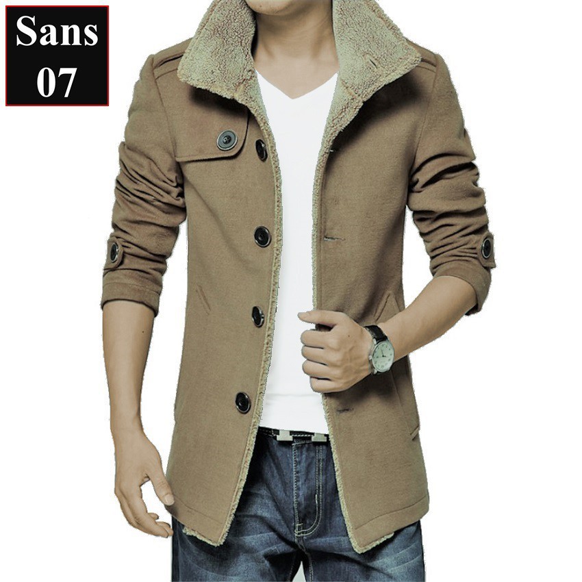 áo blazer Áo Khoác Dạ Nam Áo Dạ Dáng Ngắn Lót Bông Sans07 Sans Shop