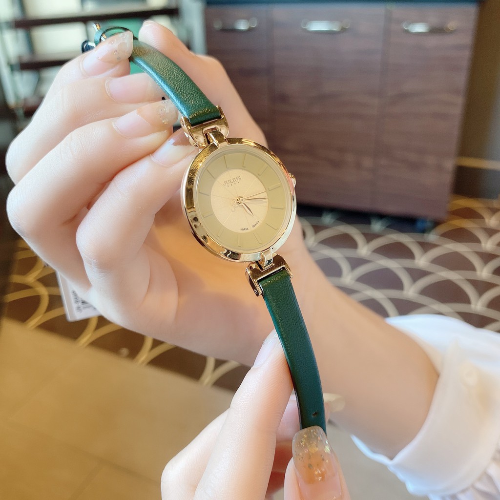 Đồng Hồ Julius Nữ Hàn Quốc JA-864 Xanh Rêu | BigBuy360 - bigbuy360.vn