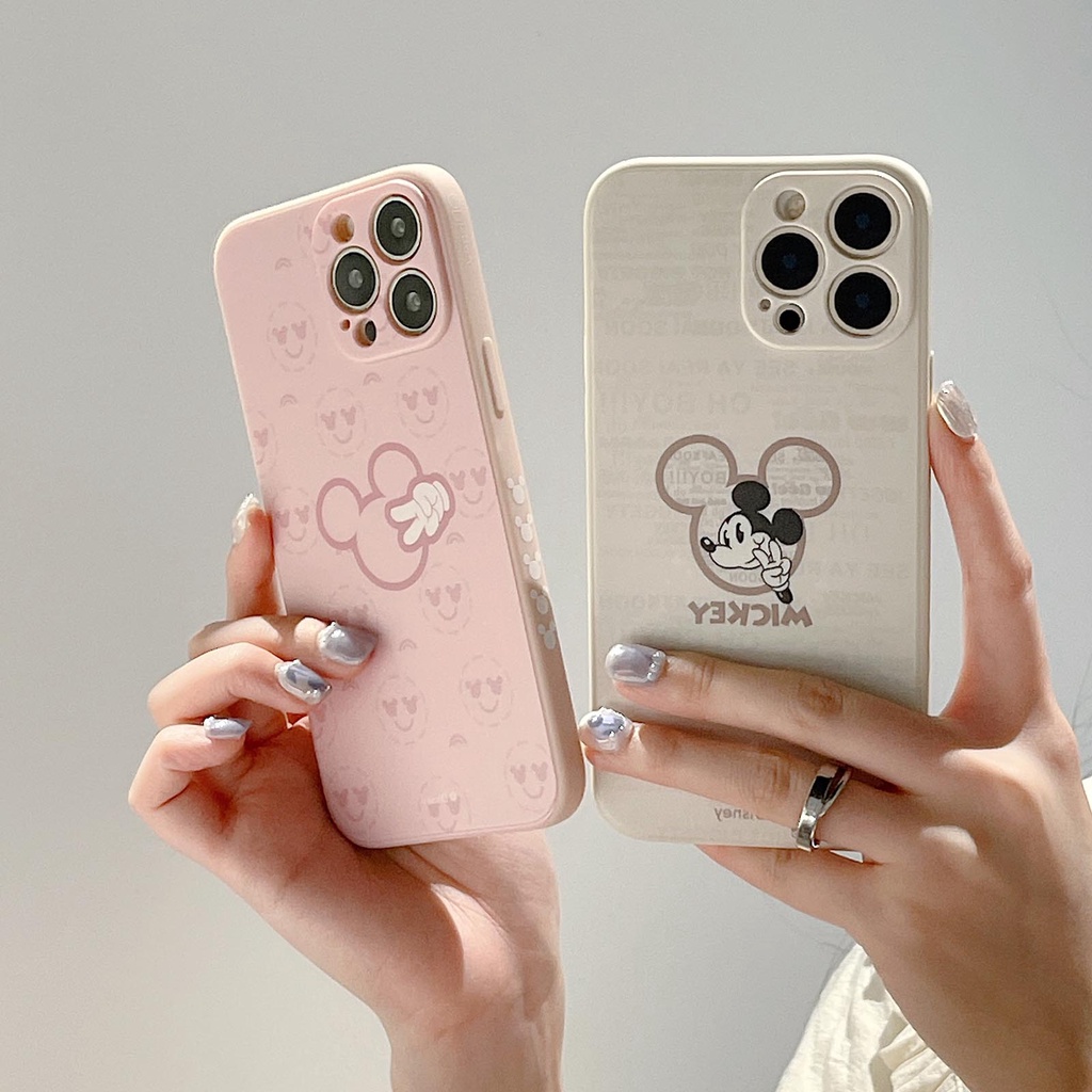 Ốp Điện Thoại Silicon Mềm Hình Chuột mickey Cho iphone 15 14 11 12 13 pro max 12 13 7 8 plus x xr xs max se 2020 se3 2020 Lưng