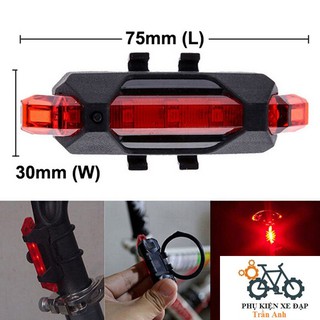 Đèn hậu xe đạp - đèn 5 Led Rapid X Hàng Chính Hãng