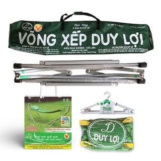 Bộ võng xếp Duy Lợi kiểu quá sướng cỡ lớn khung, lưới Duy Lợi 6,5 - 7kg