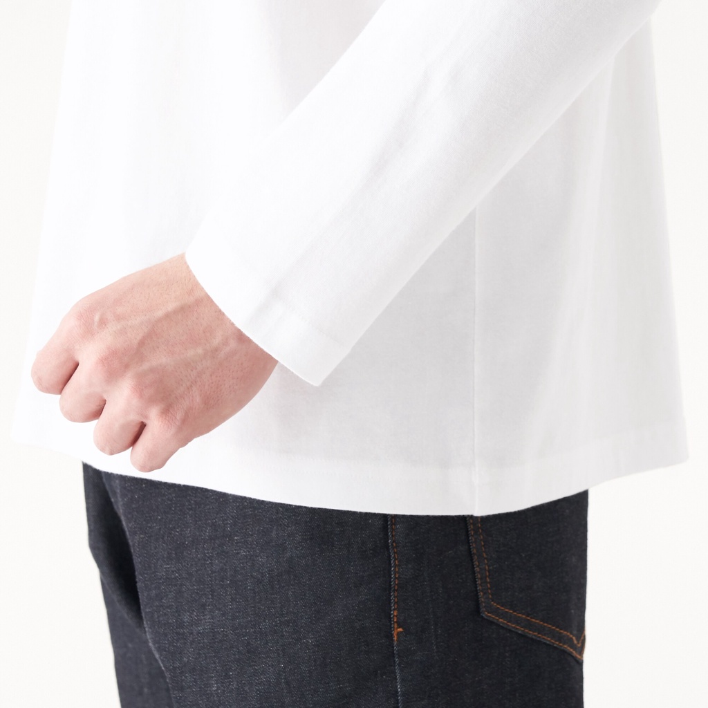 Muji Áo Thun Cotton Jersey Dài Tay