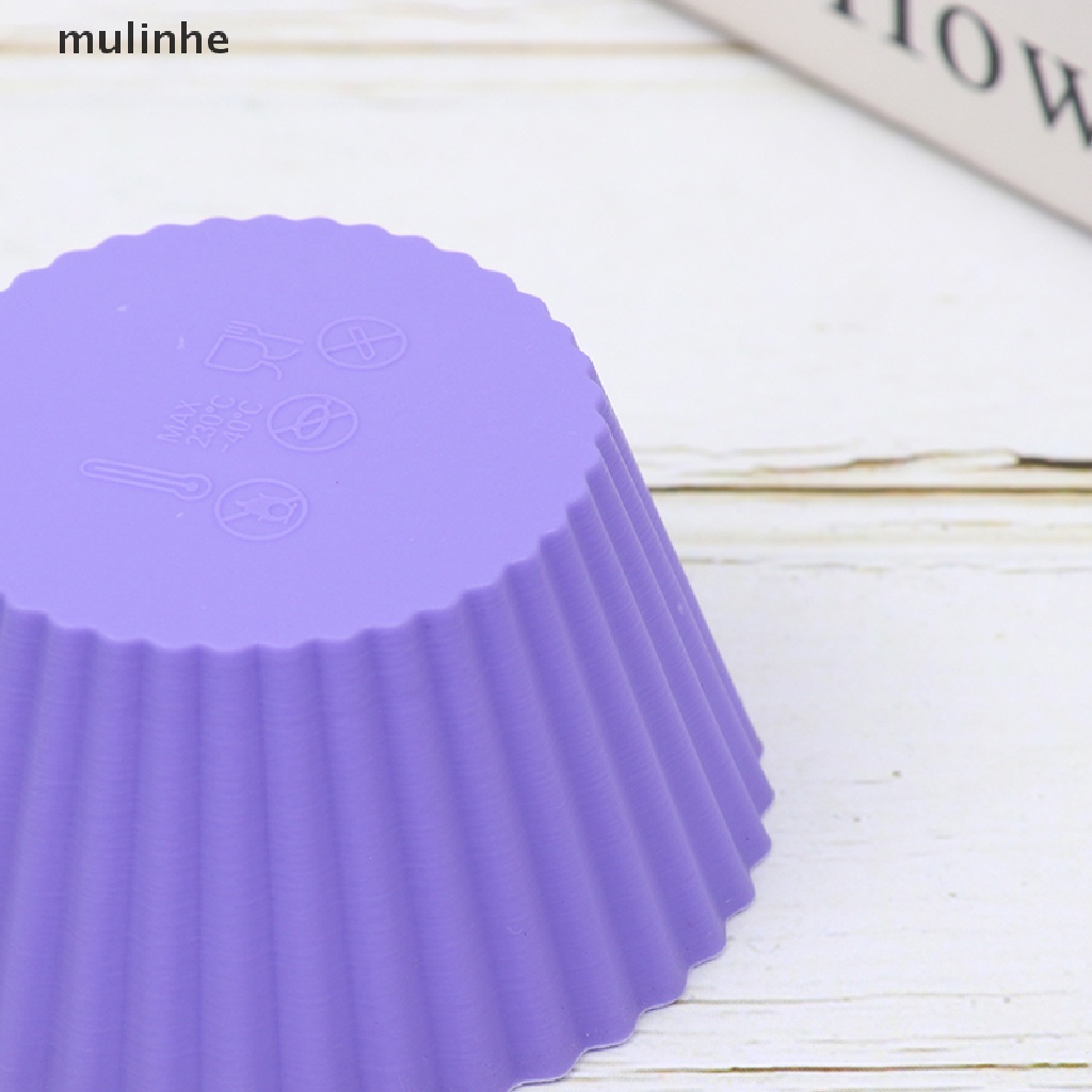 Set 5 Khuôn Silicon 7cm Hình Tròn Làm Bánh Muffin DIY