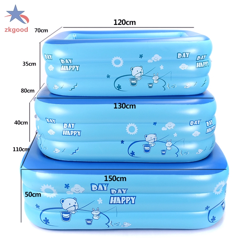 PVC Rectangular Inflatable Baby Swimming Pool Home Courtyard Garden Kid Swimming Pool