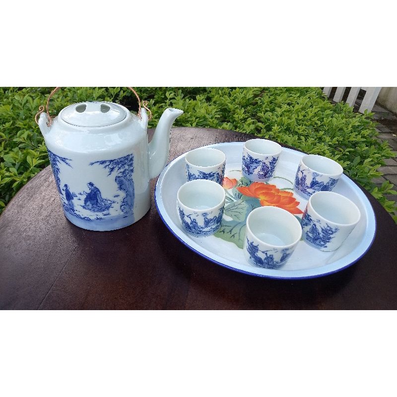 Khay sắt tráng men, khay trà hàng Hải Phòng tồn kho để đựng cốc chén, trang trí trưng bày derco quán cafe