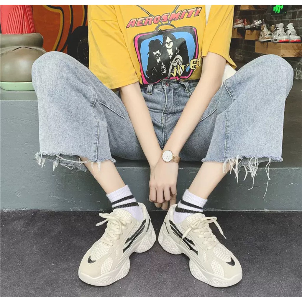 giày thể thao nữ đẹp, giày sneaker nữ độn đế 4 cm tăng chiều cao phong cách thời trang hàn quốc 2021 - Hàng nhập khẩu