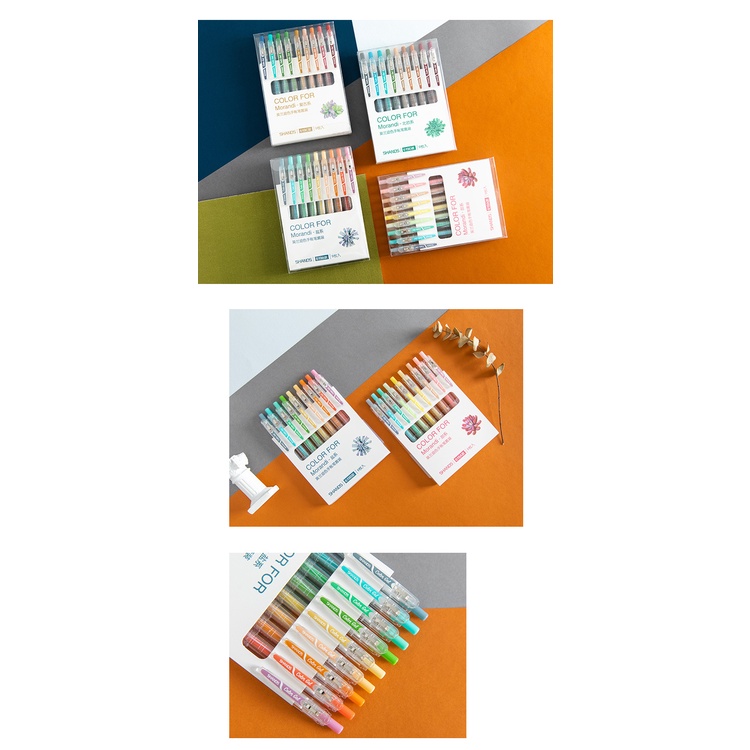 Set 9 Ruột Bút Gel Nhiều Màu Ngòi 0.5mm