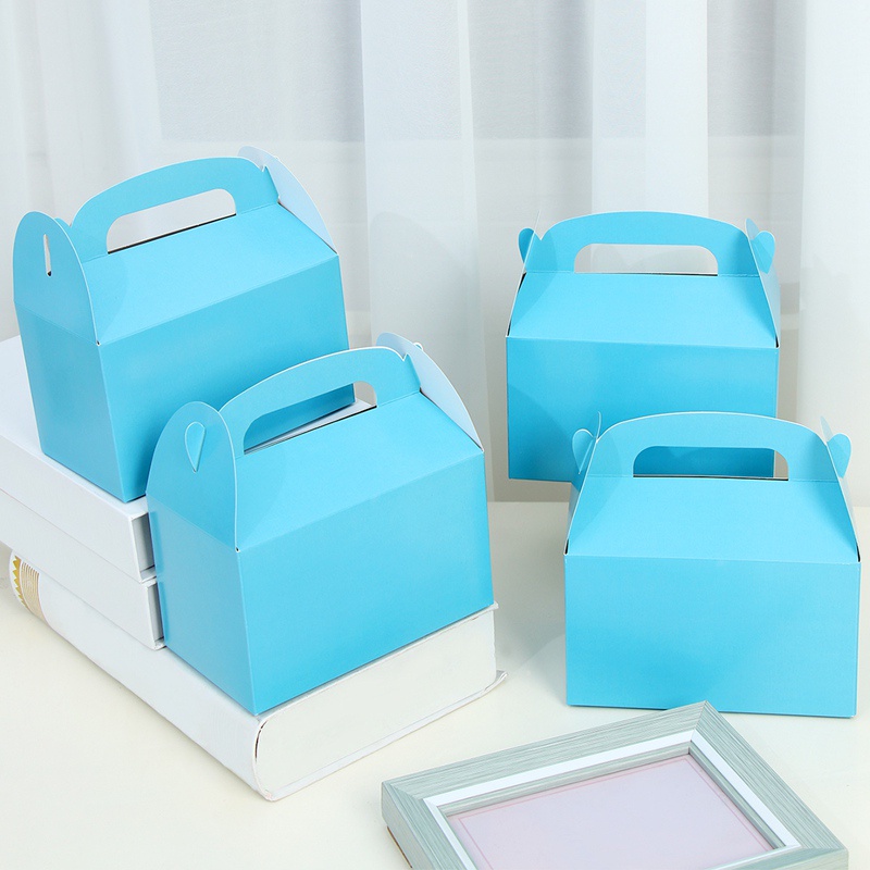 Set 4 Hộp Giấy kraft Đựng Kẹo/Bánh Quy/Bánh Cưới 5 Màu DIY Trang Trí Tiệc Cưới