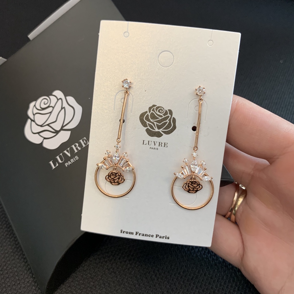 [Hàng có sẵn] Bông tai cao cấp LUVRE Paris Hàn Quốc