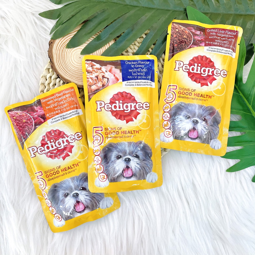 Sốt bò - Sốt gà - Sốt gan Pedigree cho chó / Gói 130gr
