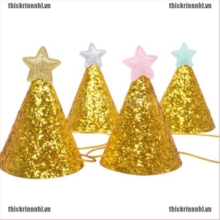 1pc Happy Birthday Party Hats Decor Cap Top Star Cloth Hat Kids Hair Accessory