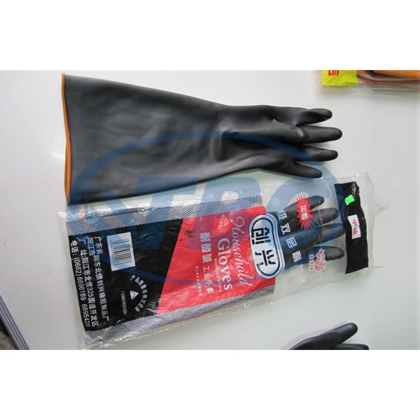  Găng tay chống hoá chất,axit cực mạnh màu đen dài 45cm