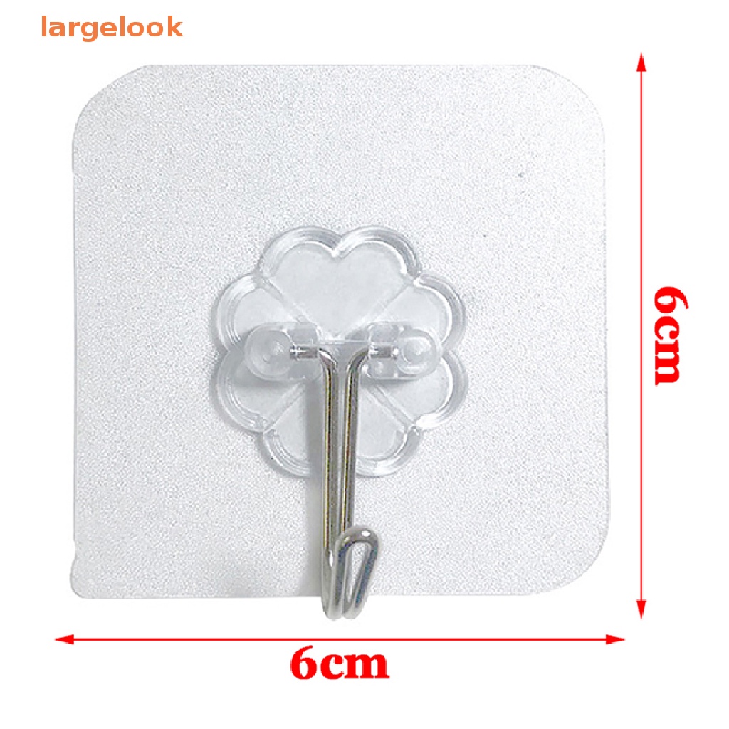 Set 10 Móc Treo Đồ Dán Tường Bằng Thép Không Gỉ Trong Suốt
