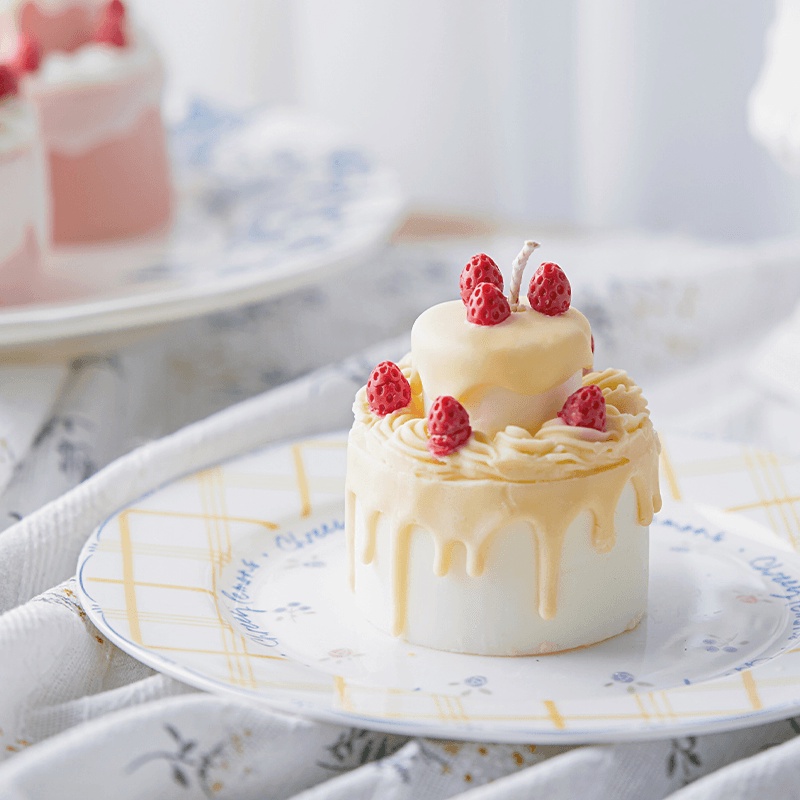 [DOUBLE LILITH]  BÁNH DÂU TÂY NẾN THƠM QUÀ TẶNG GIÁNG SINH/SINH NHẬT/VALENTINE