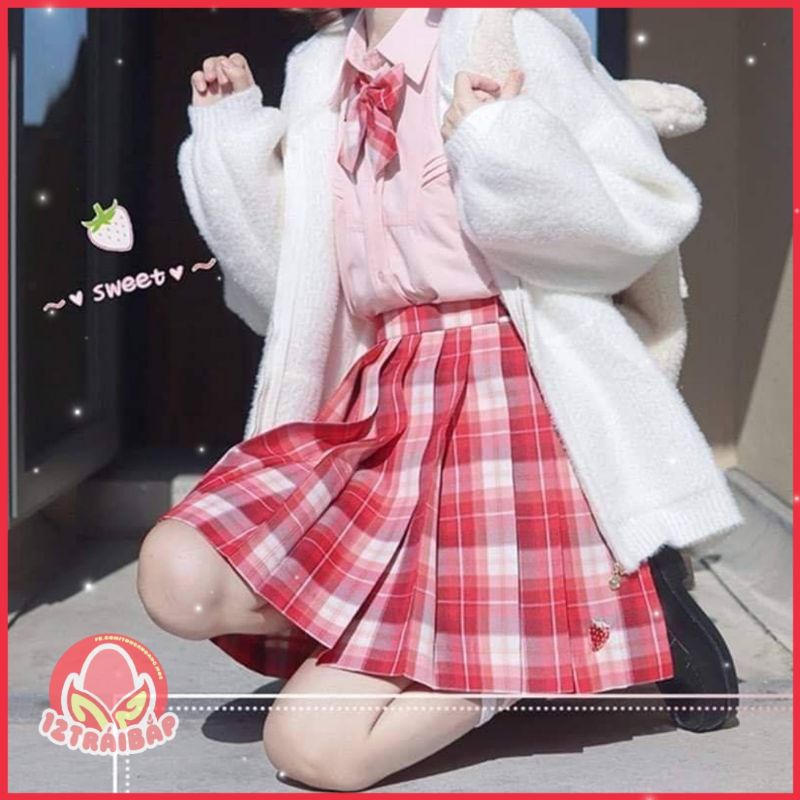 Váy JK Dâu Đỏ Hãng Sunrabbit