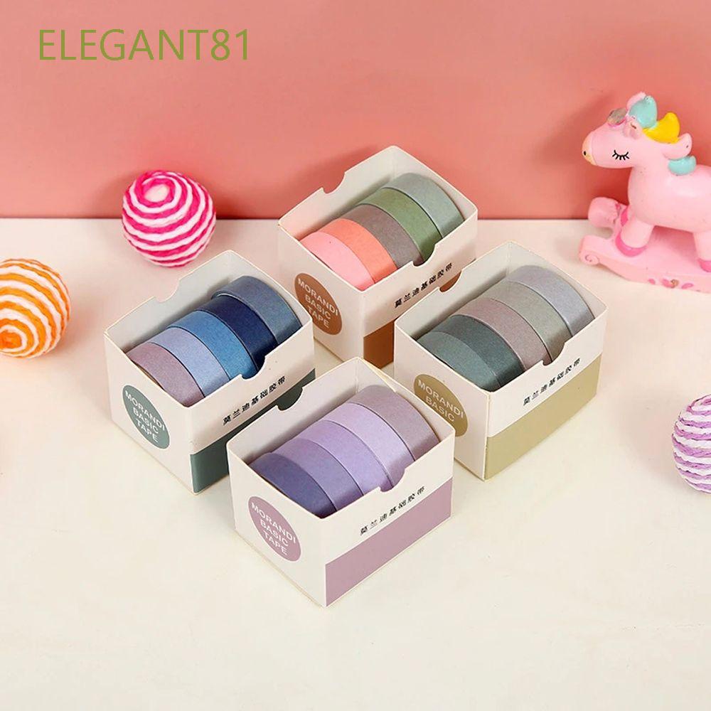 Hộp 5 cuộn băng keo màu sắc xinh xắn dùng để trang trí sổ tay