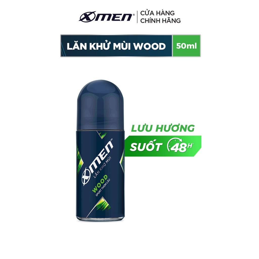 [Mã COSMEN giảm 8% đơn 250K] Lăn khử mùi X-men Wood 50ml