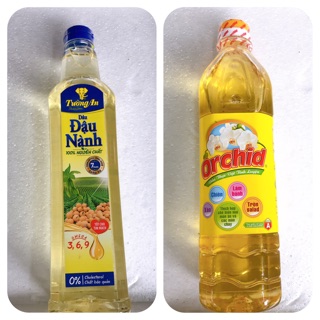 1 lít Dầu ăn: Đậu nành Tường An, Orchid Cái Lân ...