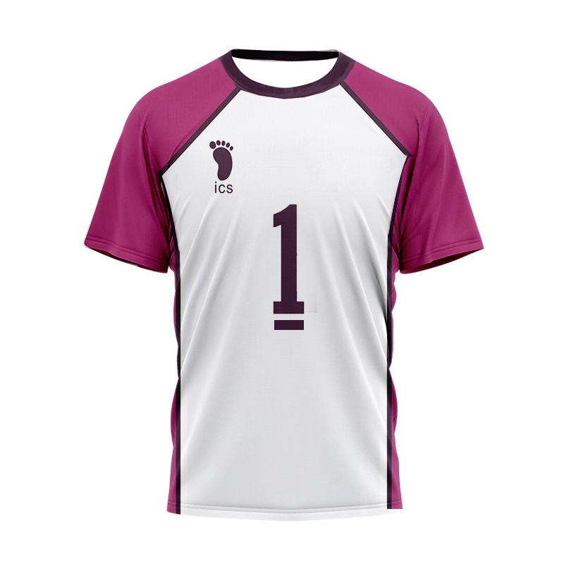 Haikyuu!! Áo Thun Thể Thao Tay Ngắn Hóa Trang Nhân Vật Shiratorizawa Wakatoshi Satori