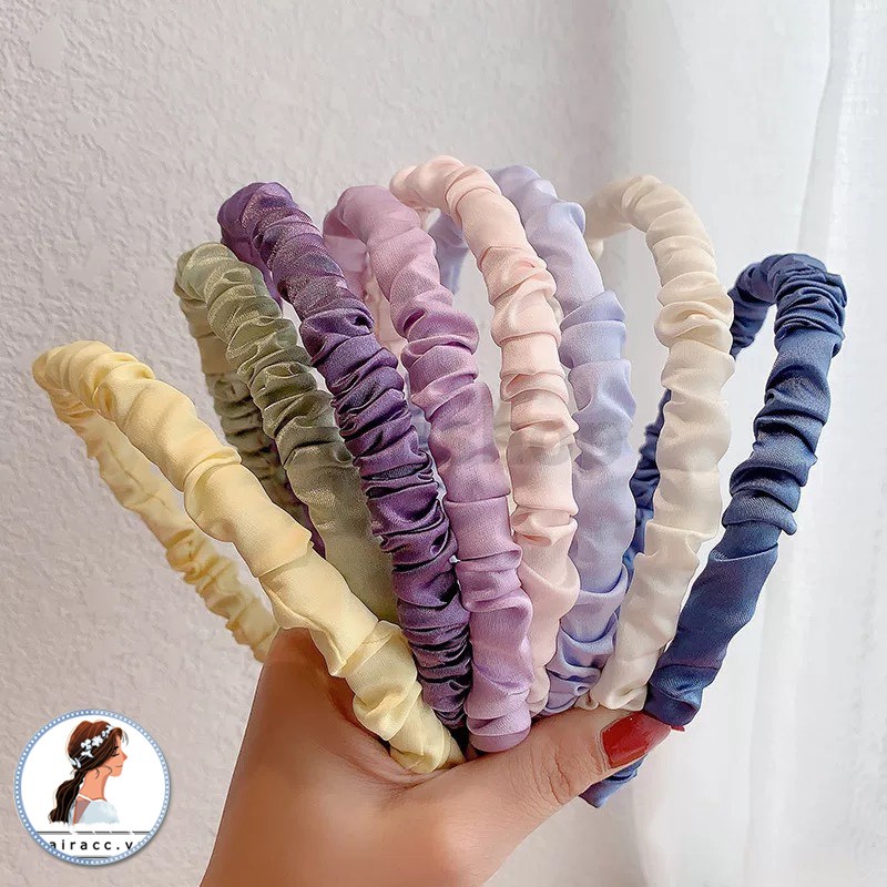 [Bờm Tóc] Băng Đô Cài Tóc Vải Canvas Cỡ Lớn Nhiều Màu Phong Cách Retro Hàn Quốc