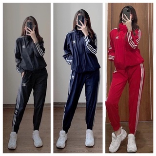 Set bộ das gió thể thao 3 sọc cho nữ