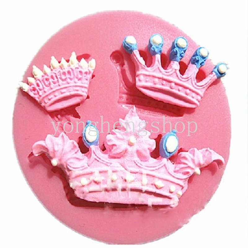 Khuôn Silicone Làm Bánh Tạo Hình Vương Miện 3D Độc Đáo Tiện Dụng