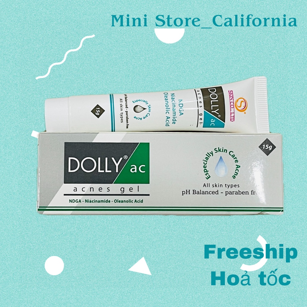 Gel hỗ trợ giảm mụn và giảm nhờn Dolly Ac 15g