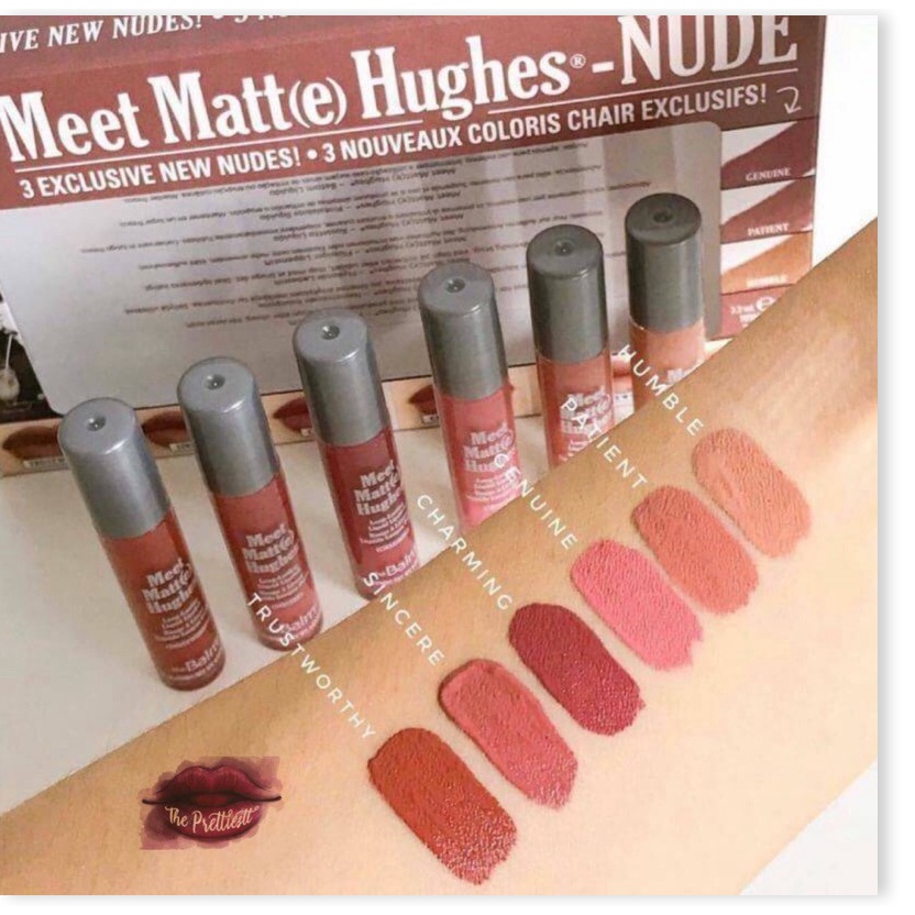 Set son 6 thỏi The Balm Meet Matte Hughes Mini Set - Nude +2% phí bán hàng