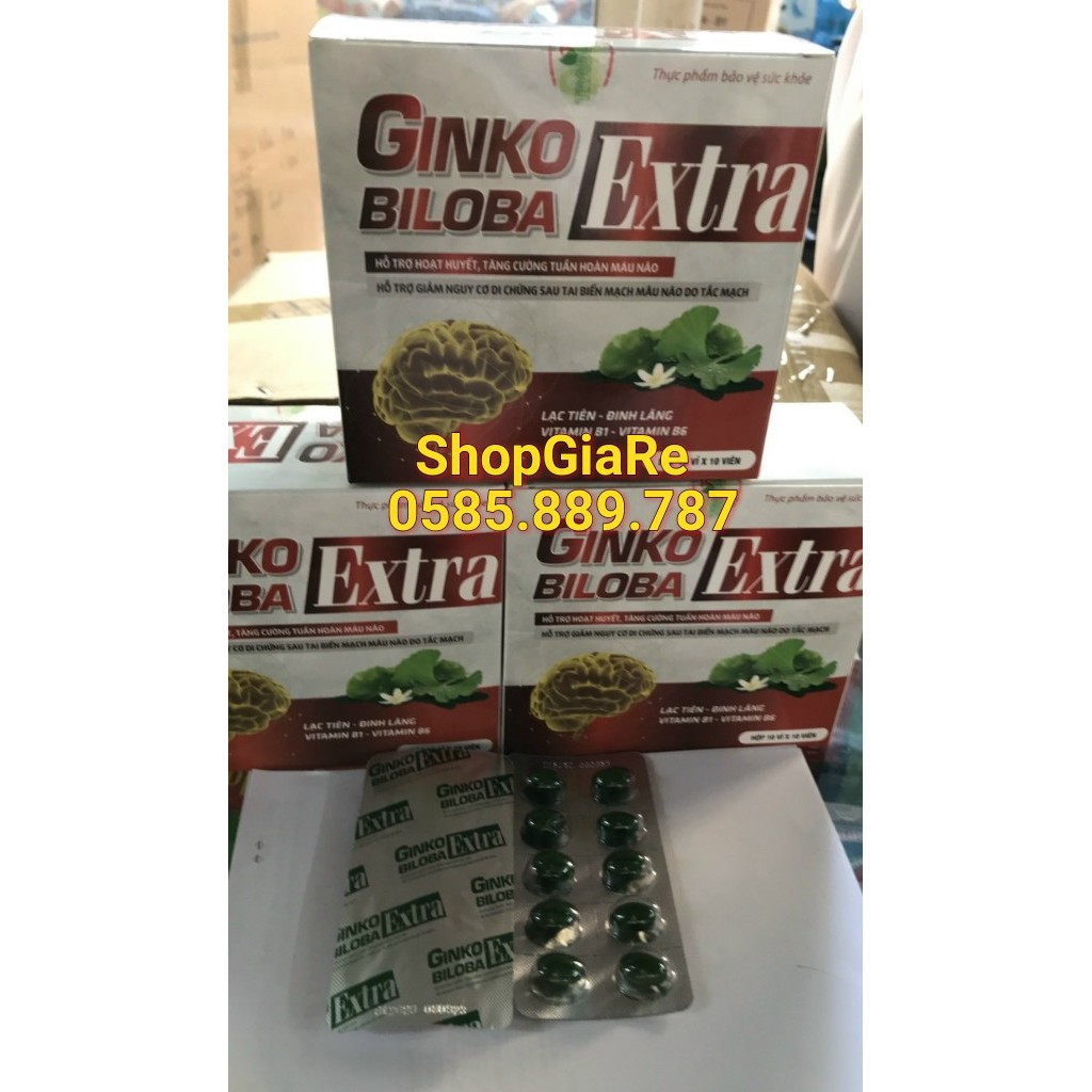 Ginkgo Biloba Extra cải thiện chứng mất ngủ hoạt huyết dưỡng não, đau đầu chóng mặt, ngủ không ngon giấc