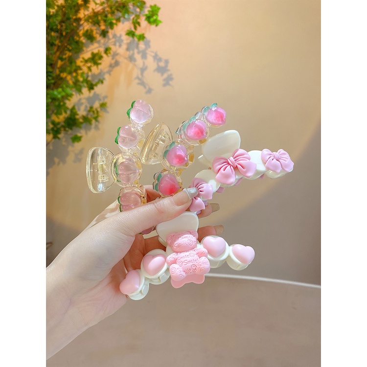 Kẹp Tóc Cỡ Lớn Trong Suốt Thời Trang Mùa Hè Xinh Xắn