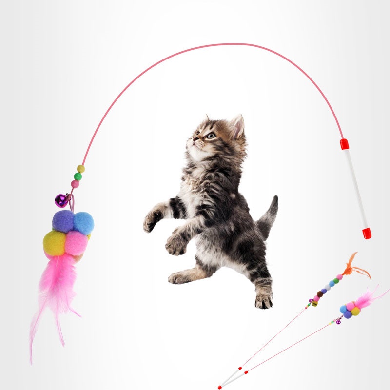 Que vợt thú cưng vui nhộn bằng lông nhung kết hợp thép dẻo dai hình con sâu bướm ngộ nghĩnh